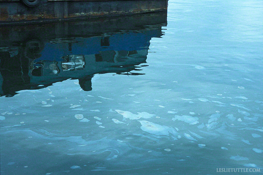 Havana Harbor Oil Slick In Blue