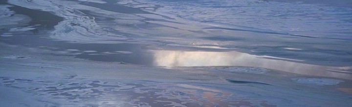 Cloud Reflection On Ice
