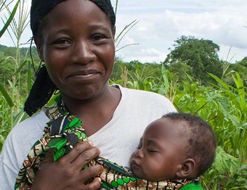 Woman Carrying Child