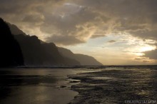 Dusk on Napali Coast