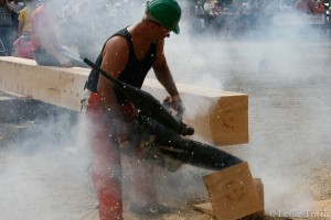 Lumberjacks' chain saw contest             